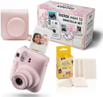 Różowy zestaw INSTAX MINI 12 + etui + pianki Shacolla