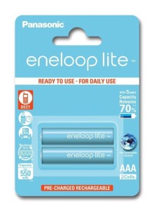 Akumulatory Panasonic Eneloop LITE R03/AAA 550mAh - 2 szt blister