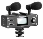 Adapter audio Saramonic CaMixer z przedwzmacniaczem i mikrofonami