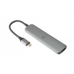 Adapter Xtorm XXWH03 USB-C Hub 4-in-1 (pleciony kabel) szary