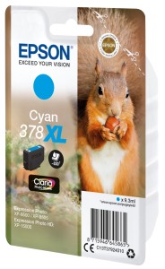 Tusz EPSON C13T37924010 378 Cyan Claria XL - Niebieski | Krótki termin