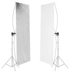 Blenda Panelowa Mitoya Biało-srebrna 90x180cm