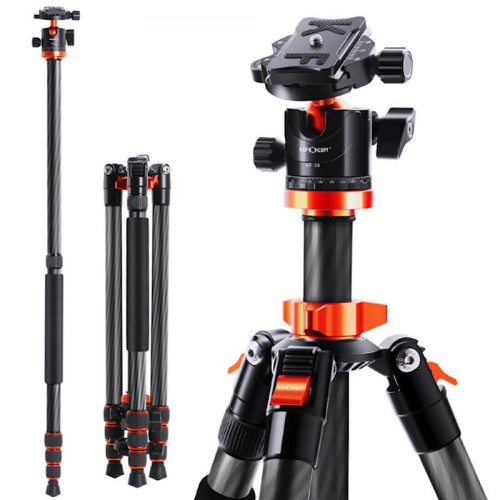 Karbonowy statyw fotograficzny 165cm K&F Concept SA254C1 z głowicą kulową_1 (1).jpg