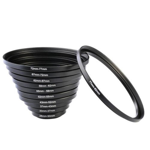 Zestaw redukcji filtrowych – komplet 11 adapterów od 26mm do 82mm STEP UP K&F Concept_1 (1).jpg