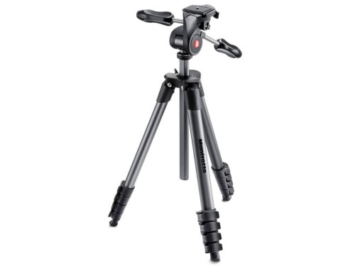 Statyw Manfrotto Compact Advanced, 5s, głowica 3-kierunkowa czarny