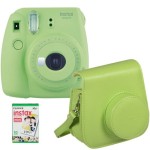 Aparat Fujifilm Instax Mini 9 limonkowy + pokrowiec + wkład 10 szt.
