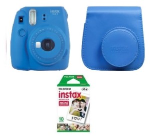 Aparat Fujifilm Instax Mini 9 niebieski + pokrowiec + wkład 10 szt.