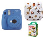 Aparat Fujifilm Instax Mini 9 Cobalt Blue  + pokrowiec + wkład 20 szt.