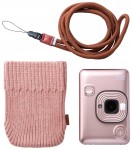 Aparat FUJIFILM Instax Mini LiPlay Różowo-złoty + Pokrowiec + Pasek na szyję