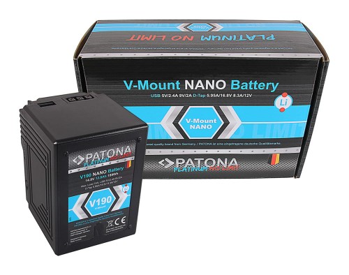 Akumulator Platinum PATONA NANO V-Mount V190 RED ARRI 189Wh_1.jpg