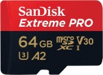 Karta pamieci SANDISK EXTREME PRO microSDXC 64GB 170/90 MB/s A2 C10 V30 UHS-I U3