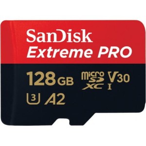 Karta pamięci SANDISK EXTREME PRO microSDXC 128GB 170/90 MB/s A2 C10 V30 UHS-I U3