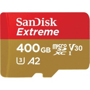 Karta pamięci SANDISK EXTREME microSDXC 400 GB 160/90 MB/s A2 C10 V30 UHS-I U3 Mobile