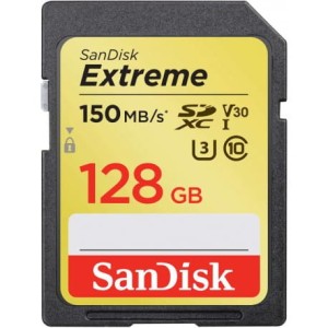 Karta pamięci SANDISK EXTREME SDXC 128 GB 150/70 MB/s V30 UHS-I U3