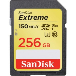Karta pamięci SANDISK EXTREME SDXC 256 GB 150/70 MB/s V30 UHS-I U3