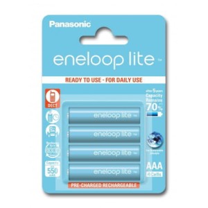 Akumulatory PANASONIC ENELOOP LITE R03/AAA 550mAh – 4 szt blister
