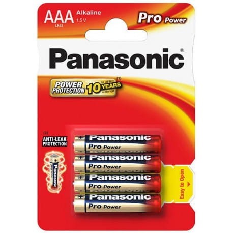 Baterie alkaliczne PANASONIC LR03/AAA PRO POWER - 4 szt blister