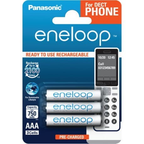 Akumulatory PANASONIC ENELOOP R03/AAA 750mAh – 3 szt blister