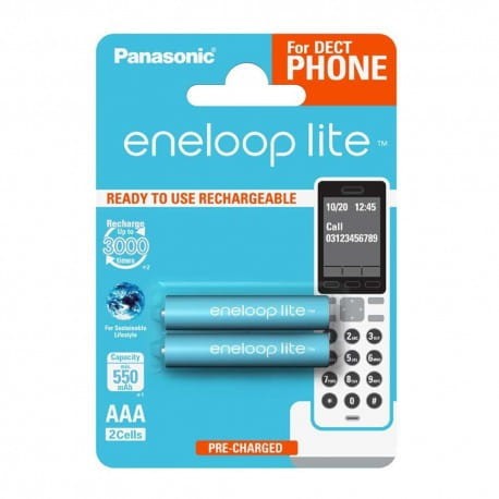 Akumulatory PANASONIC ENELOOP LITE R03/AAA 550mAh – 2 szt blister