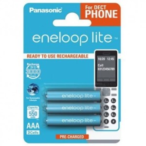 Akumulatory PANASONIC ENELOOP LITE R03/AAA 550mAh – 3 szt blister
