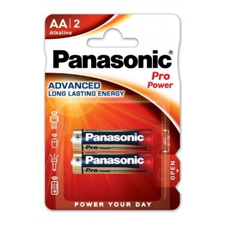 Baterie alkaliczne PANASONIC LR6/AA PRO POWER - 2 szt blister