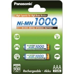 Akumulatory PANASONIC R03/AAA Ni-MH 1000 mAh - 2 szt blister