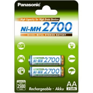 Akumulatory PANASONIC R6/AA Ni-MH 2700 mAh - 2 szt blister