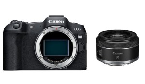 Aparat Canon EOS R8 + RF 50mm F1.8 STM + dodaj w koszyku mikrofon kierunkowy Canon DM-E1 gratis