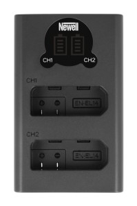 Ładowarka dwukanałowa Newell DL-USB-C do akumulatorów EN-EL14