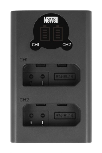 Ładowarka dwukanałowa Newell DL-USB-C do akumulatorów EN-EL14