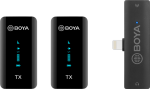 Dwukanałowy system mikrofonów bezprzewodowych BOYA BY-XM6-S4 2,4 GHz