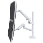 Ergotron - LX Dual Stacking Arm - uchwyt biurkowy na dwa monitory z wysokim punktem montazowym (biały)
