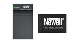 Zestaw ładowarka Newell DC-USB do akumulatorów LP-E17 do Canon + akumulator Newell LP-E17