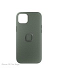 Peak Design Mobile Etui Everyday Case Fabric iPhone 15 Plus -Szarozielone