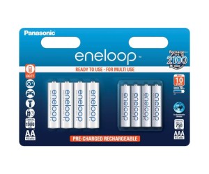 AKUMULATORY PANASONIC ENELOOP ZESTAW 4x R6/AA 1900mAh + 4x R03/AAA 750mAh