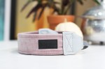 Pasek do aparatu fotograficznego Powder Pink&Grey Welur