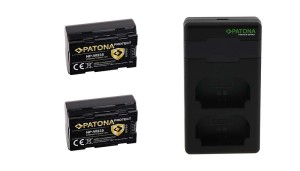 2x Akumulator PATONA PROTECT FUJIFILM NP-W235 + PATONA Premium Twin Performance Ładowarka PD do Fuji NP-W235 z kablem USB-C