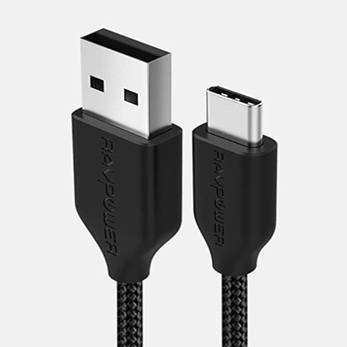 Kabel USB - USB-C RAVPower - 0,9 m, czarny