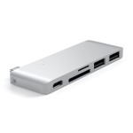 Satechi Type-C USB Passthrough Hub - aluminiowy Hub do urządzeń mobilnych USB-C Silver