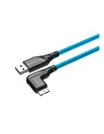 Kabel fotograficzny Mathorn MTC-521 5m 10Gbps USB A - MicroB 90° ArcticBlue