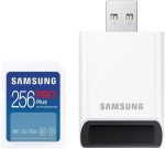 Karta pamięci Samsung SDXC PRO Plus 2023 256 GB V30 U3 UHS-I (180 MB/s) + czytnik SD