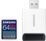 Karta pamięci Samsung SDXC PRO Ultimate 2023 64 GB V30 U3 UHS-I (200 MB/s) + czytnik