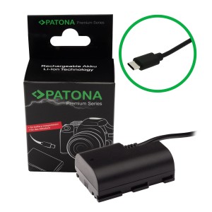 PATONA Adapter Dummy USB-C do Canon LP-E6 LP-E6N LP-E6NH XC10 EOS R EOS 80D 7D 70D 6D