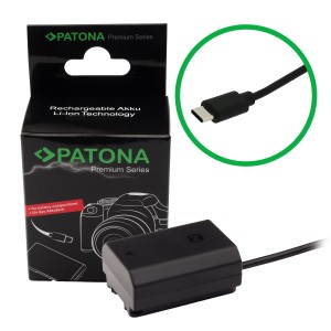 PATONA Adapter Dummy USB-C do Sony NP-FZ100 A7 III A7M3 Alpha 7 III A7 R III A7RM3