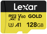 Karta pamięci Lexar microSDXC GOLD UHS-II/C10/A1/U3 R280/W100 (V60) 128GB