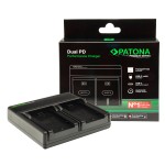 PATONA Premium Ładowarka Dual PD do akumulatorów Olympus PS-BLS1 PS-BLS5 Fuji NP-140 z USB-C