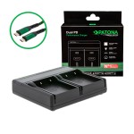 PATONA Premium Ładowarka Dual PD do akumulatorów Olympus BLX-1 OM-1 z USB-C