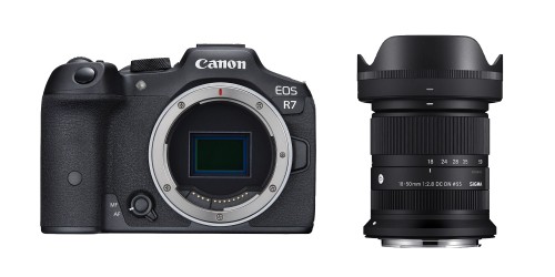 Aparat Canon EOS R7 + obiektyw Sigma 18-50mm F2.8 DC DN