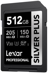 Karta pamięci Lexar SDXC Professional SILVER Plus 1066x UHS-I/U3/A2/4K R205/W150 (V30) 512GB