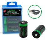 PATONA Premium 2x Akumulatory LR20 Mono D z USB-C i kablem USB-C 2 do 1